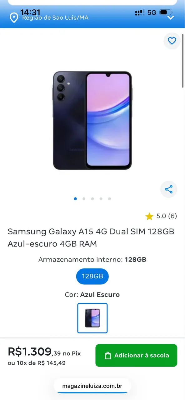 Samsung A15 por 550