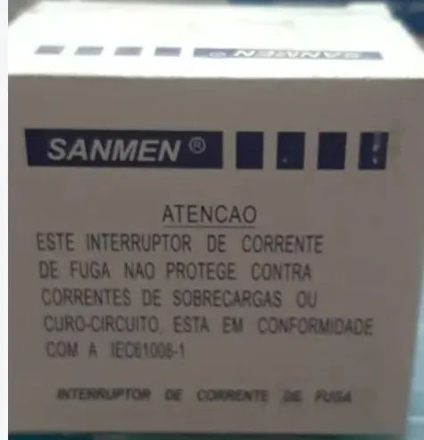 Interruptor de corrente de fuga - Sanmen 63a/30ma - Foto 2