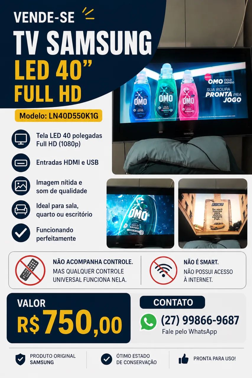 Tv 40 polegadas Samsung 