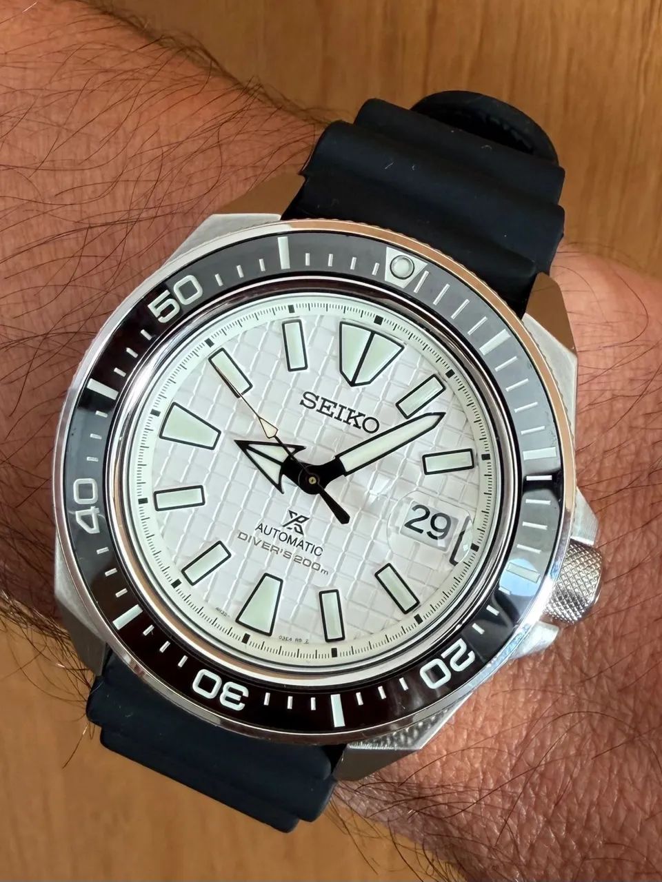 Relógio Seiko Prospex Automático Branco 43mm SRPE37 - Foto 3