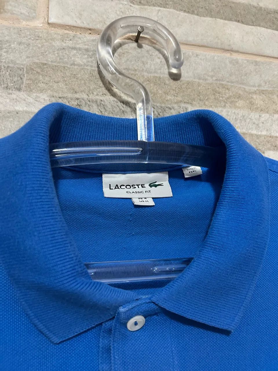 Camisa polo azul Lacoste M - Foto 5
