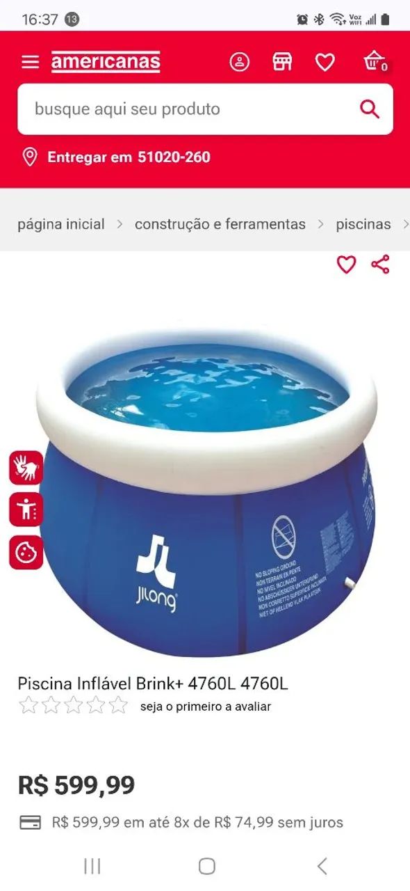 Piscina Inflável - Grande e Nova.  - Foto 4