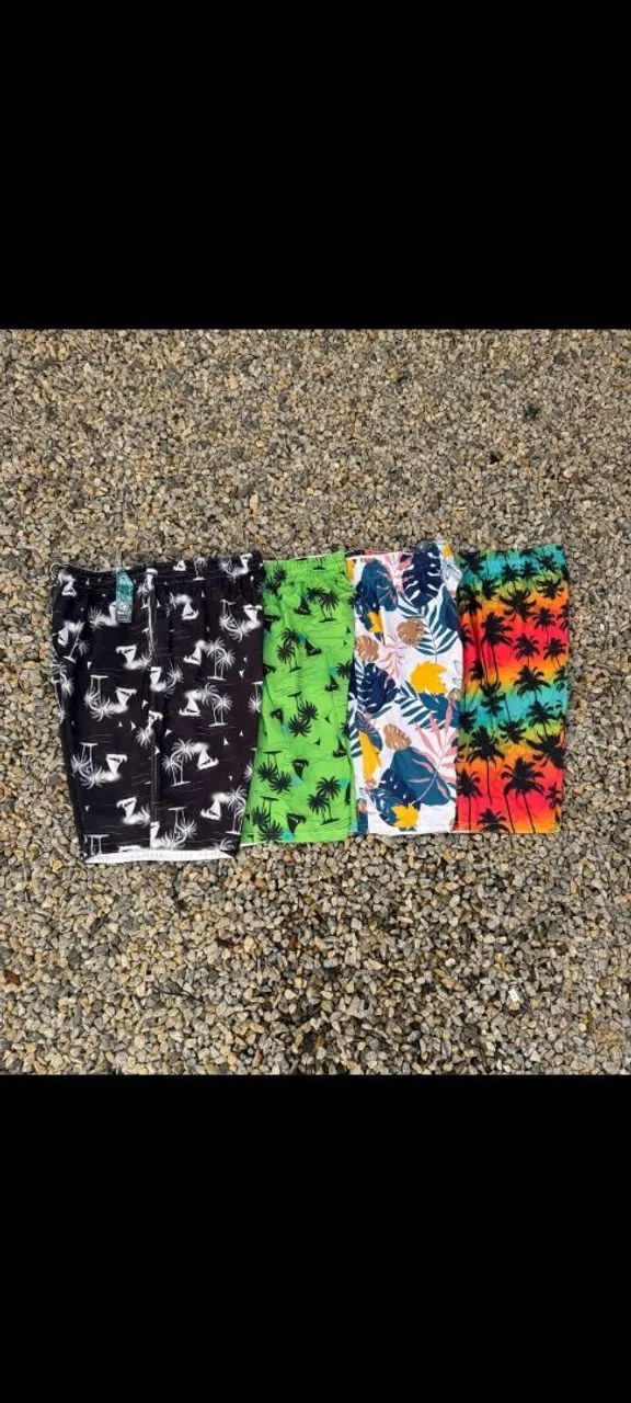 short tactel com estampas plus sizes do g1 ao g6