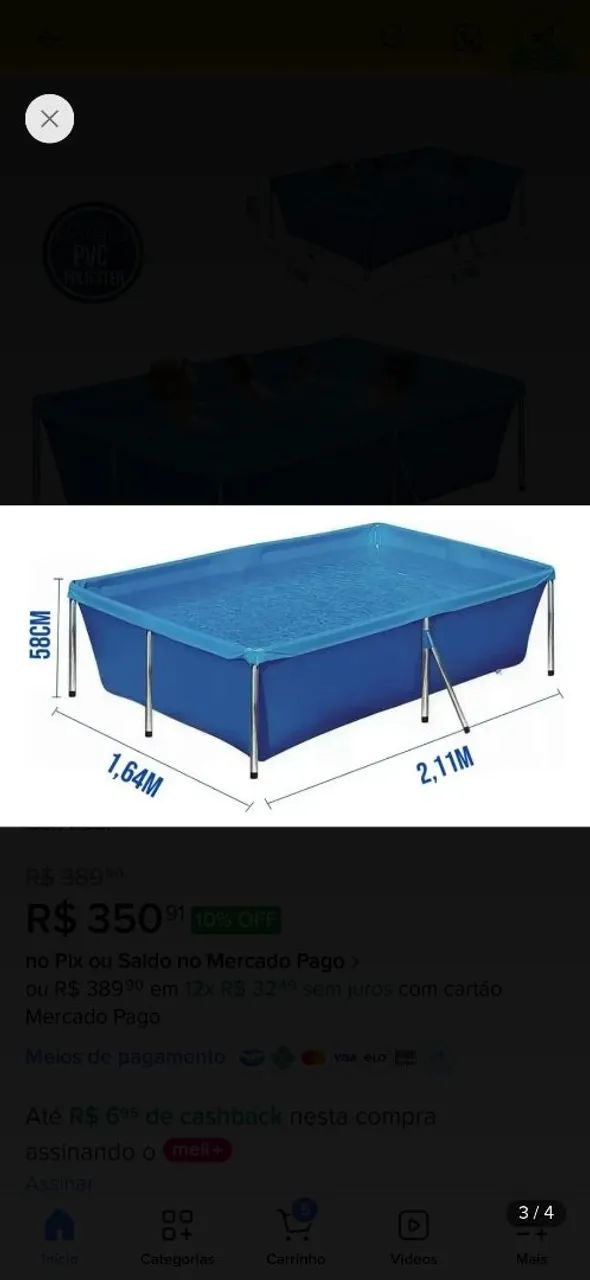 Piscina 2 mil litros 