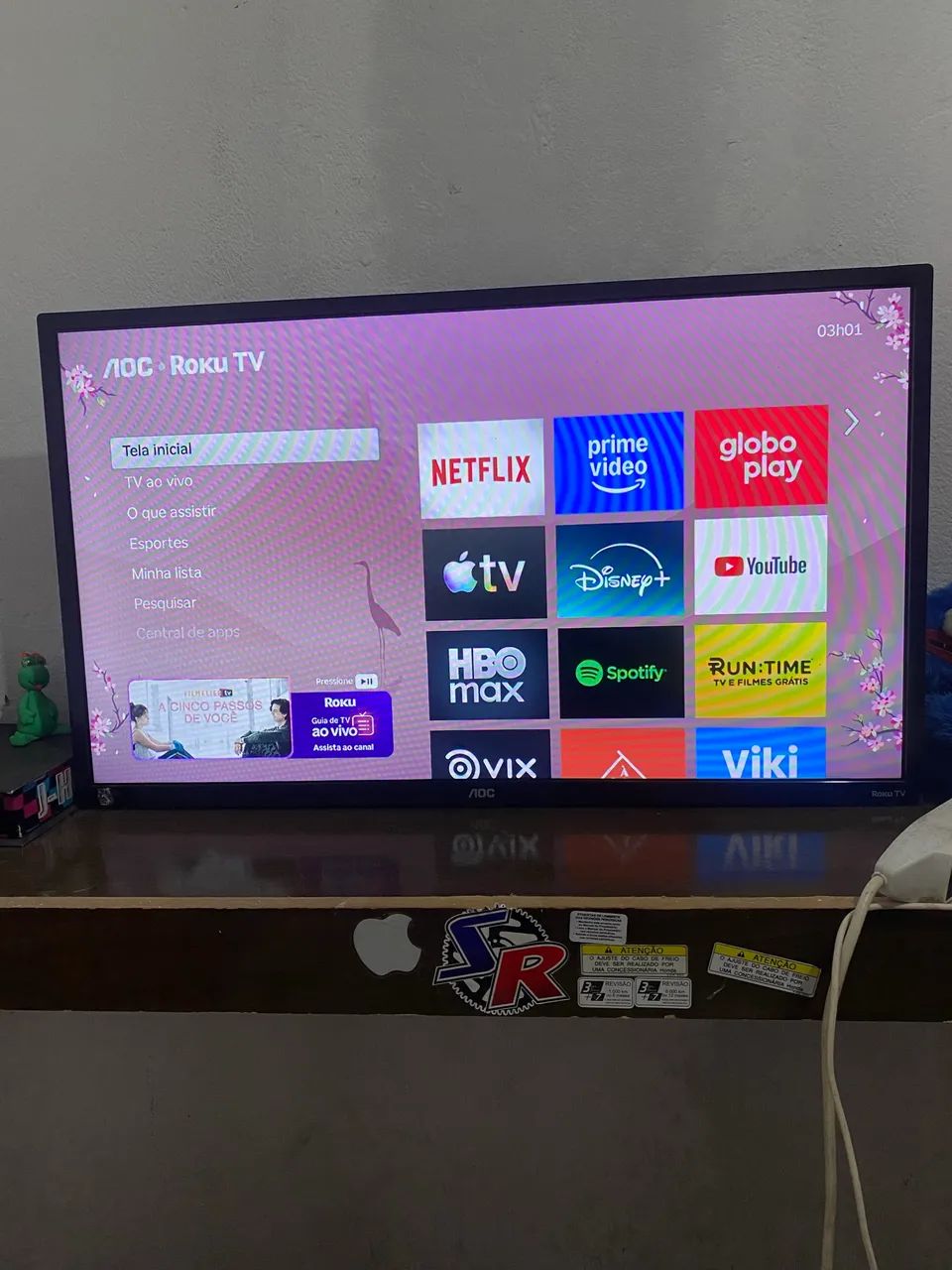 Smart Tv Roku, 32 polegadas.