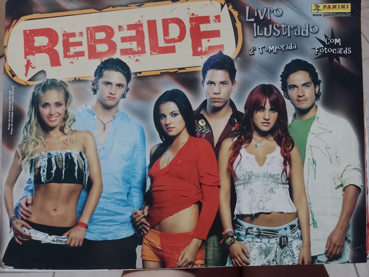 Álbum de figurinhas Rebelde RBD 