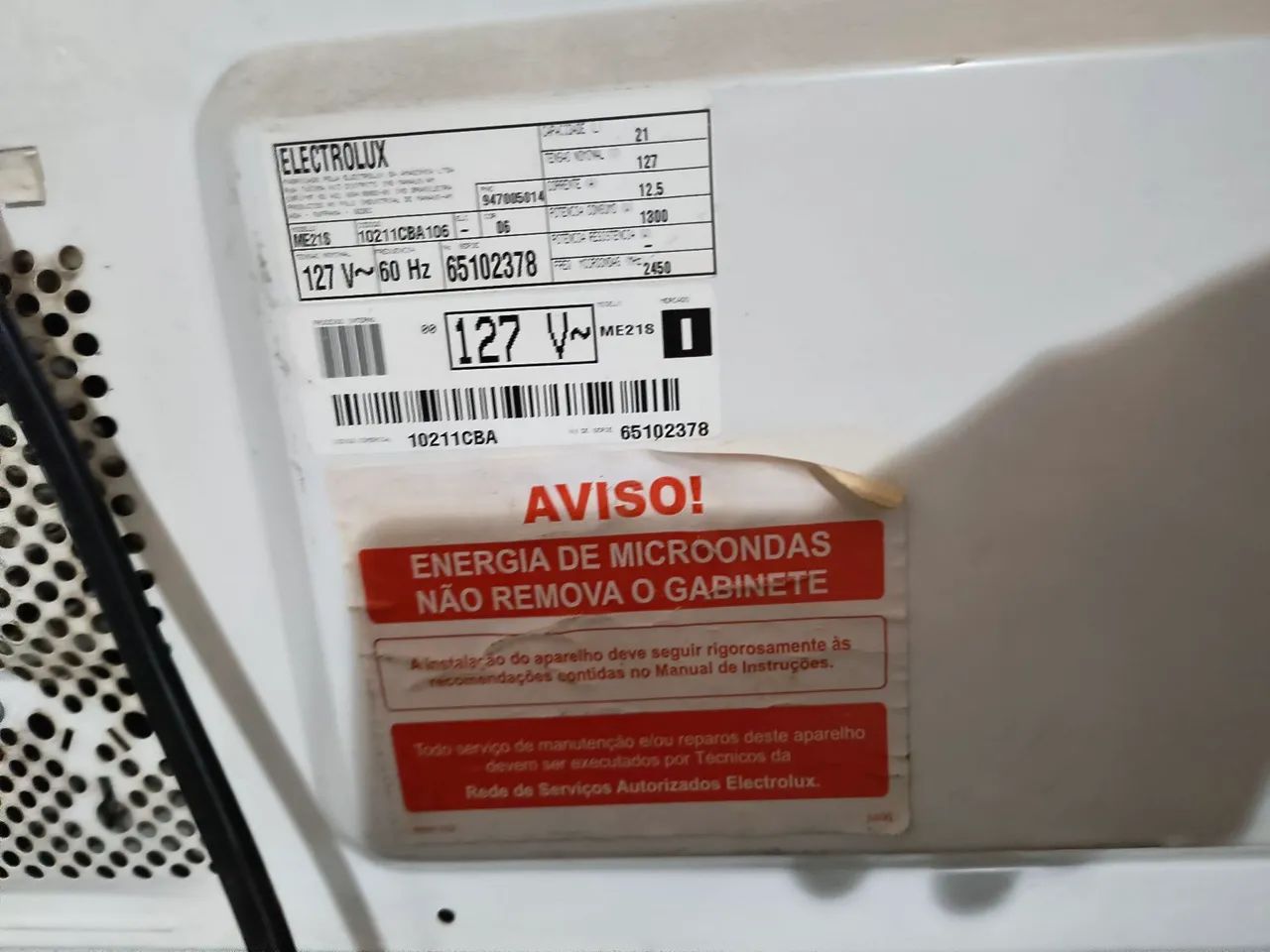 Microondas Electrolux ME21S COM DEFEITO - Foto 3