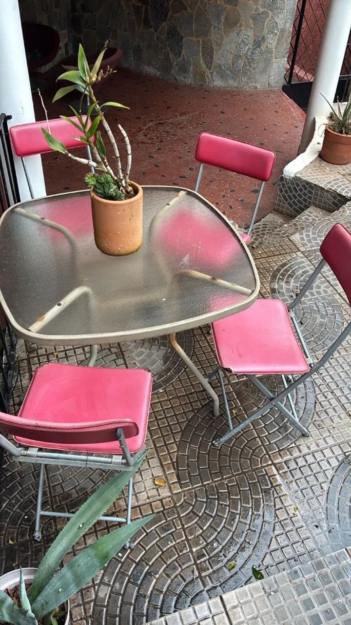 Mesa de jardim com 4 cadeiras dobraveis - Foto 3