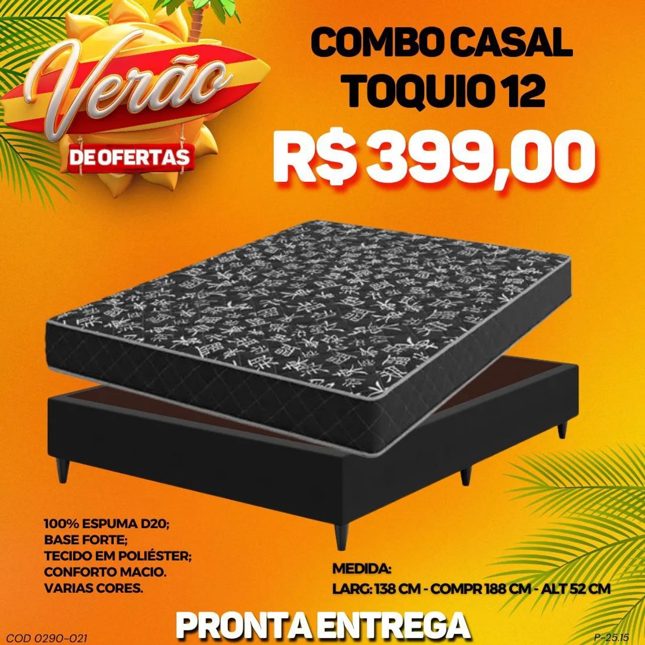 Cama base + colchão casal D20 - Foto 3