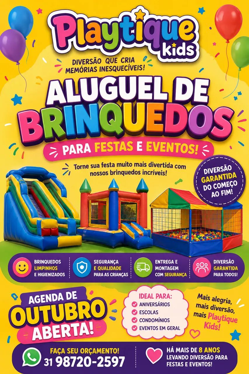 Aluguel de brinquedos eventos/aniversarios