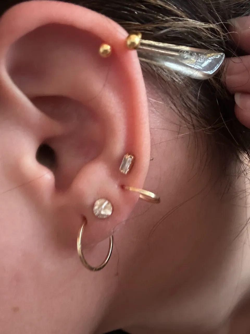 Brinco de ouro 18k 