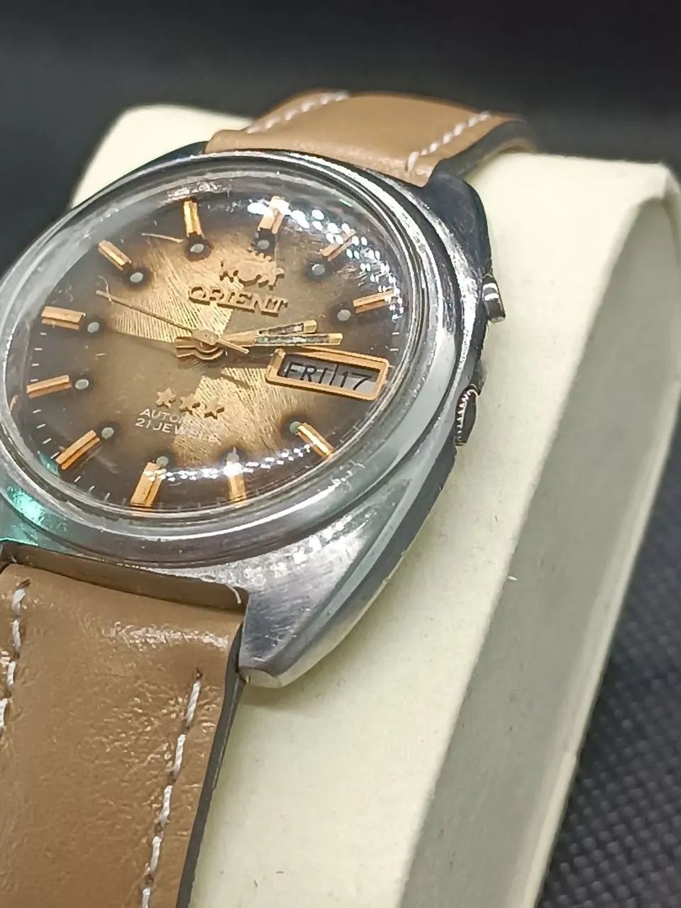 Relógio Orient vintage,com mostrador belíssimo. - Foto 2