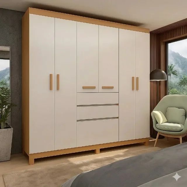 Guarda roupa casal novo para quarto 