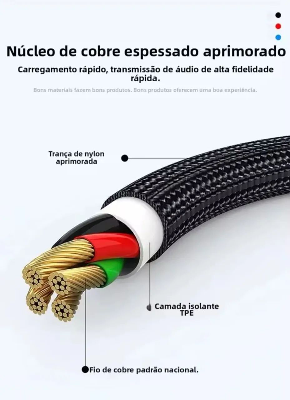 Cabo conversor USB-C para 3,5mm PD60w - Foto 5