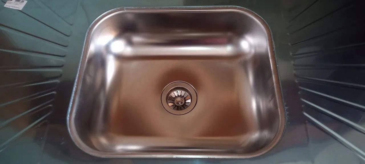Pia armário de cozinha em aço Inox com válvula - nova / lacrada  - Foto 2