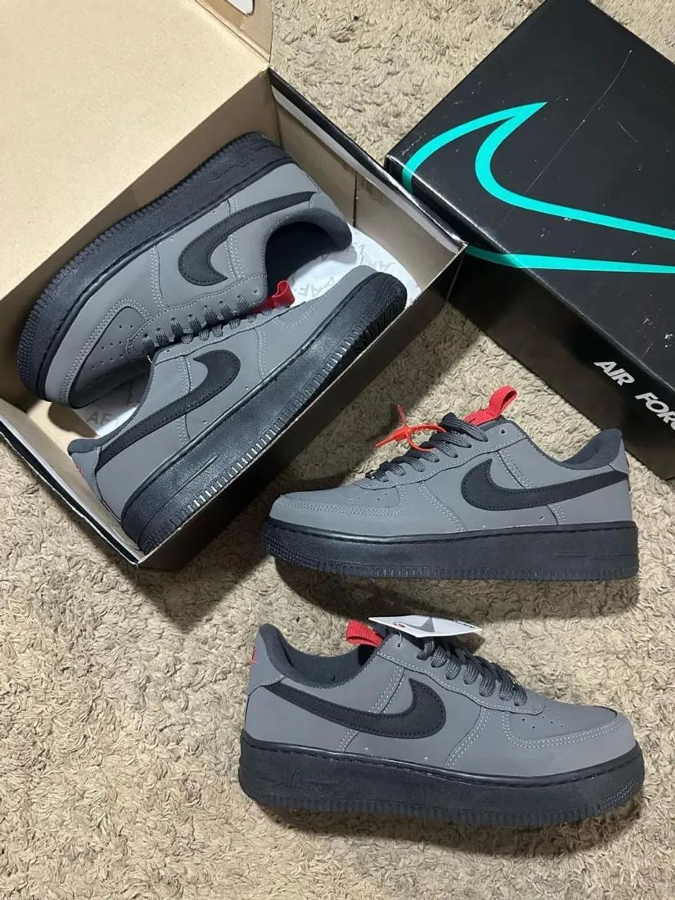 TÊNIS NIKE AIR FORCE GRAFITE MASCULINO  - Foto 4