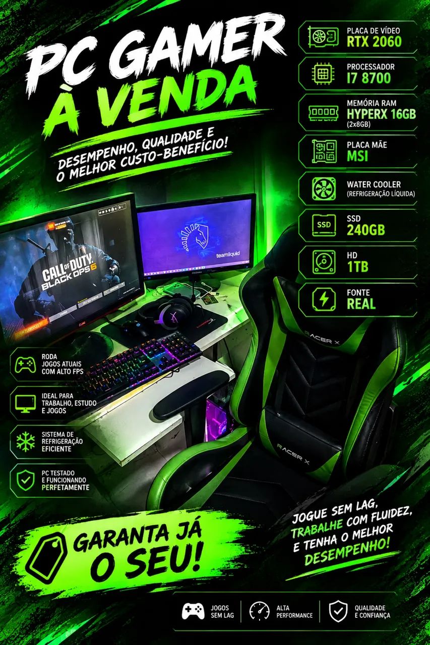 PC GAMER I7 8700 + RTX 2060 SUPER - Foto 2