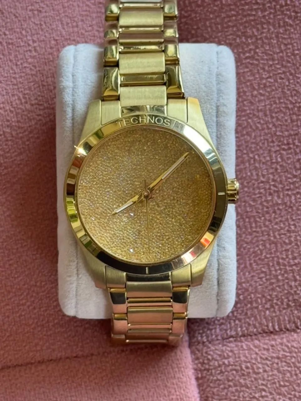 Relógio Technos dourado com mostrador de brilho - Foto 4