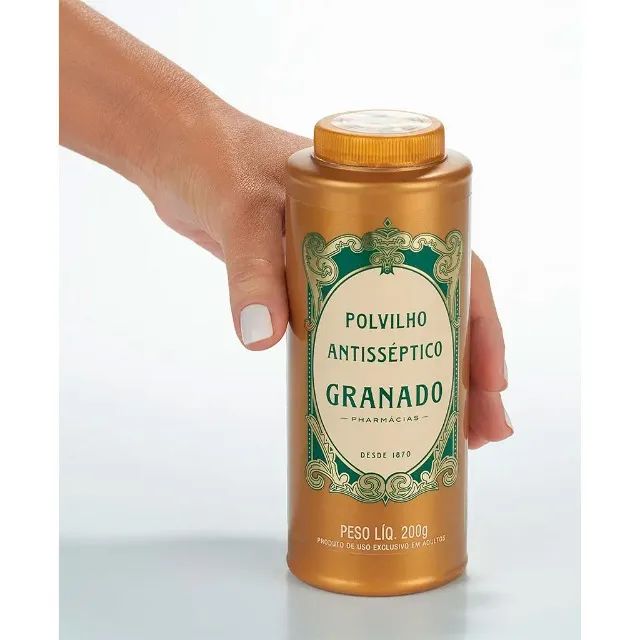 Talco Granado Tradicional Antisséptico 200gr Frasco - CM0005 - Foto 6