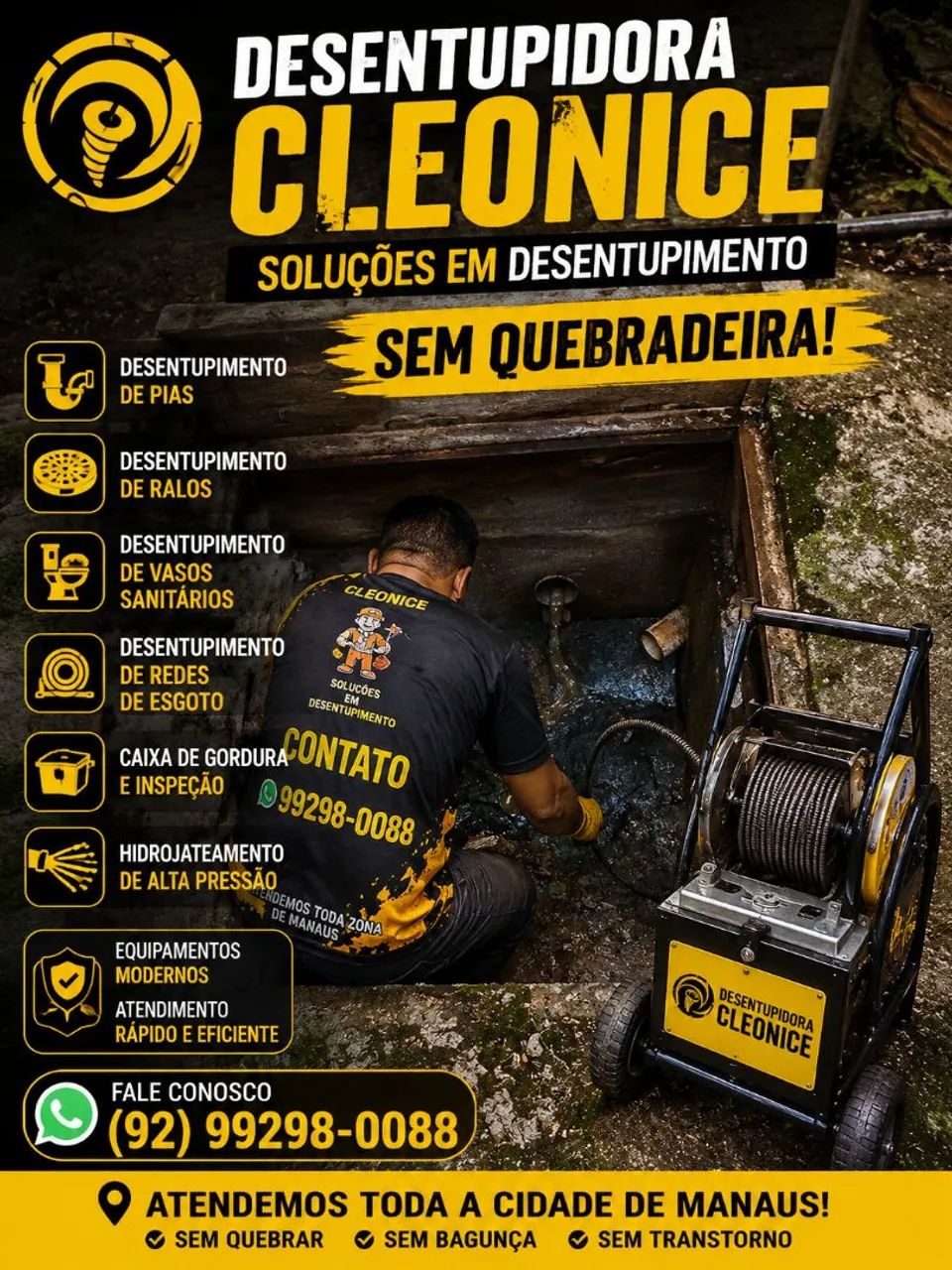 Desentupidora cleonice pias ralos vaso caixa , desentupimento em geral,desentupidor 24:HRS