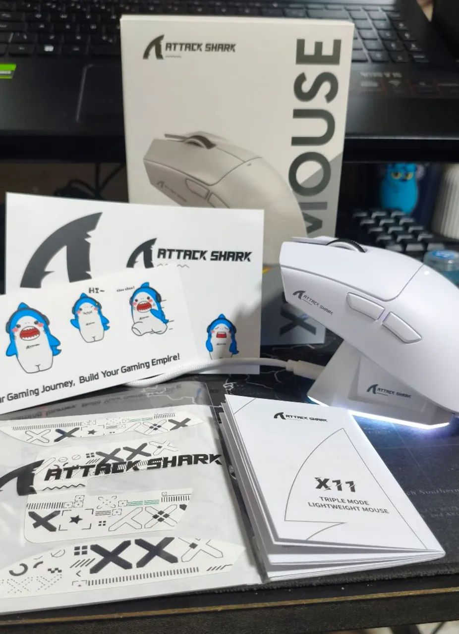 Mouse attack shark x11 branco  - Foto 5
