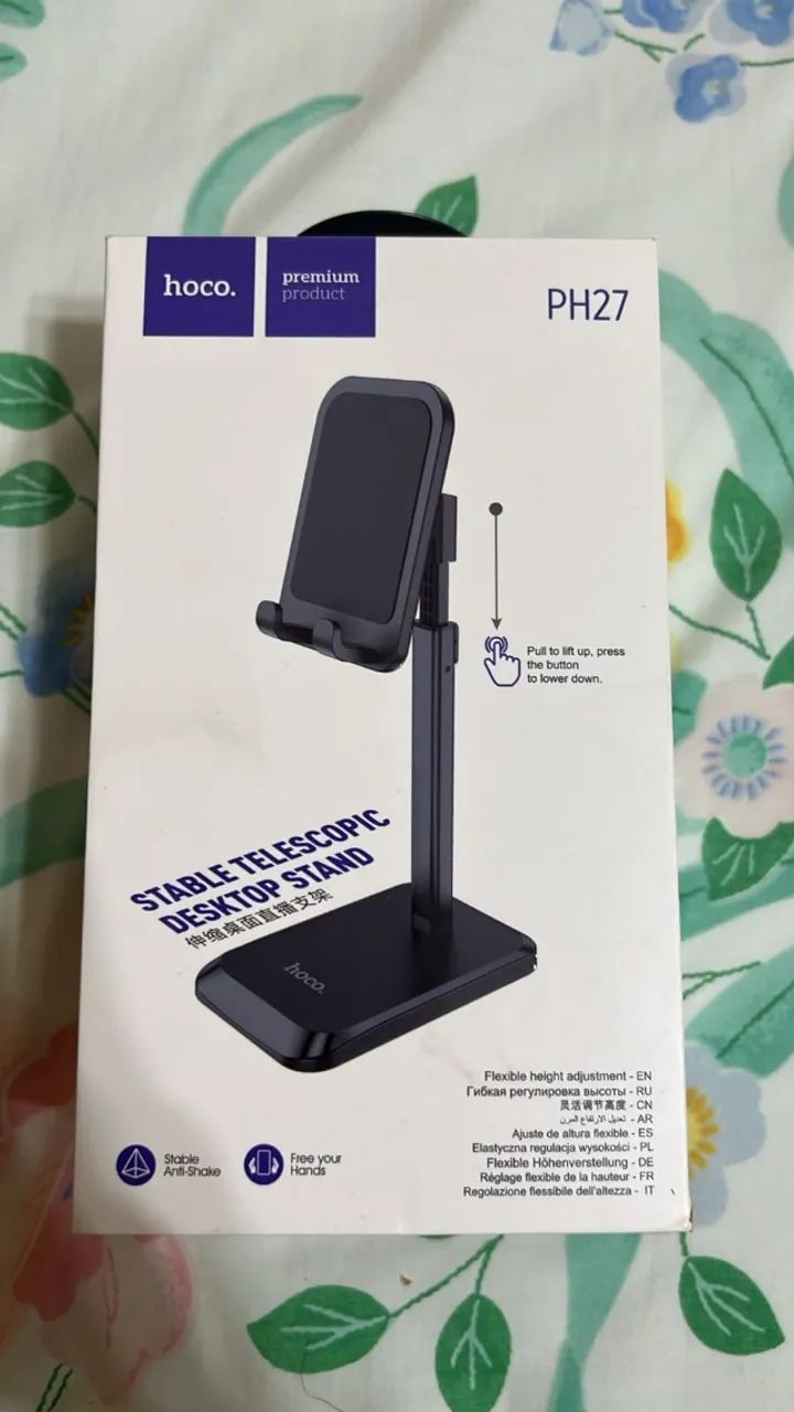 Suporte de Mesa HOCO PH27 Premium Ajustável para Celular e Tablet | Novo