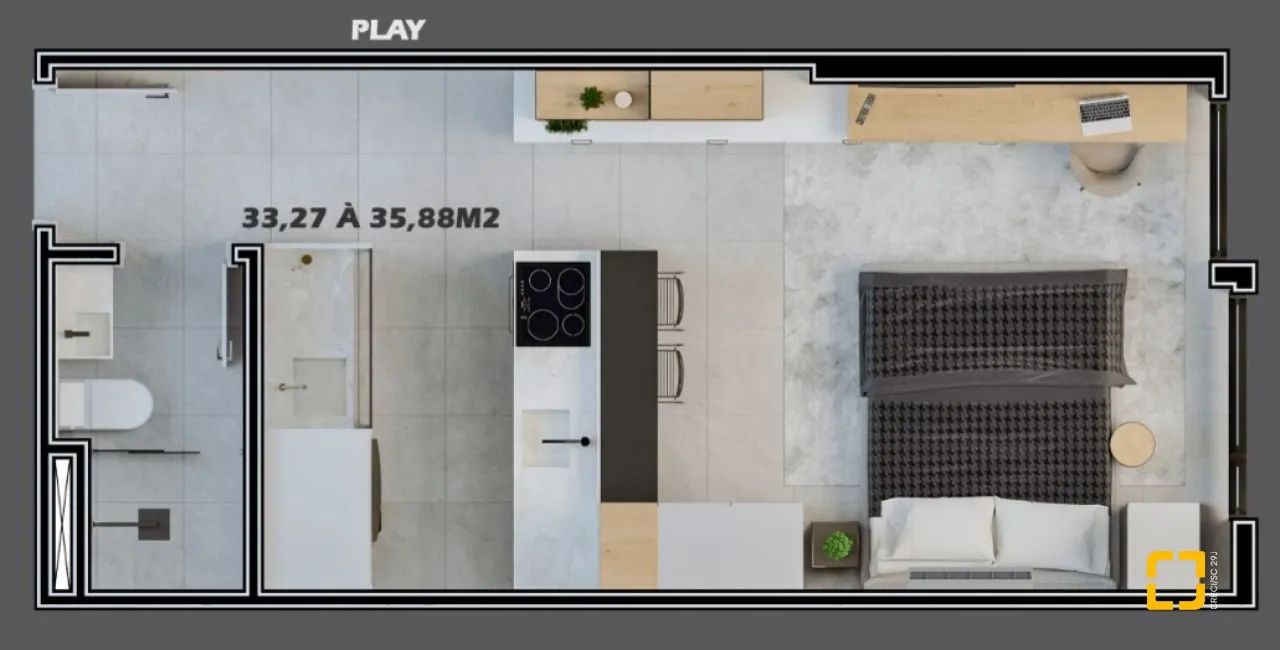 Vendo Studio/Apart residencial no bairro Trindade em Florianópolis