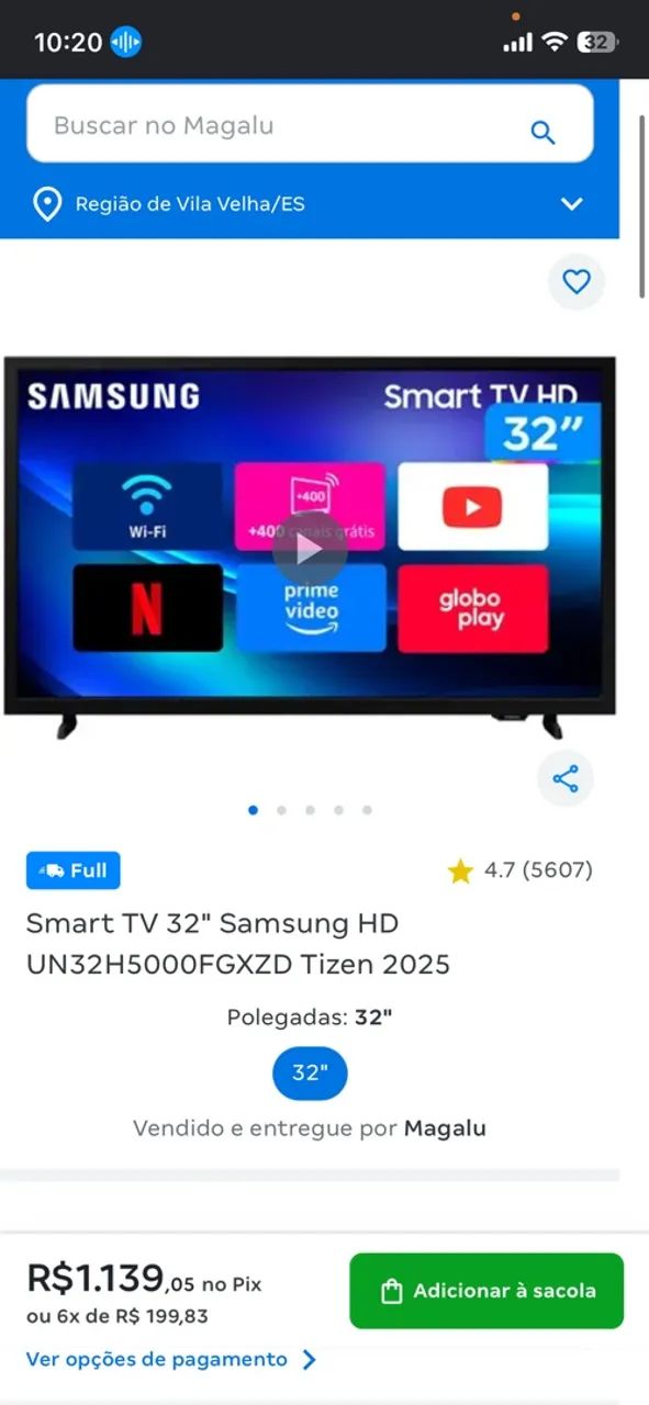 Televisão 32 polegadas 