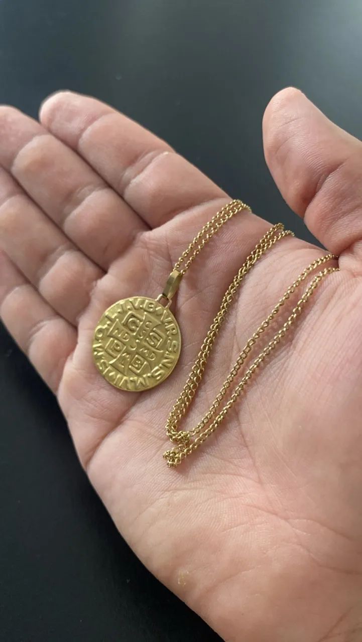 CORRENTE E PINGENTE EM OURO18k - Foto 3