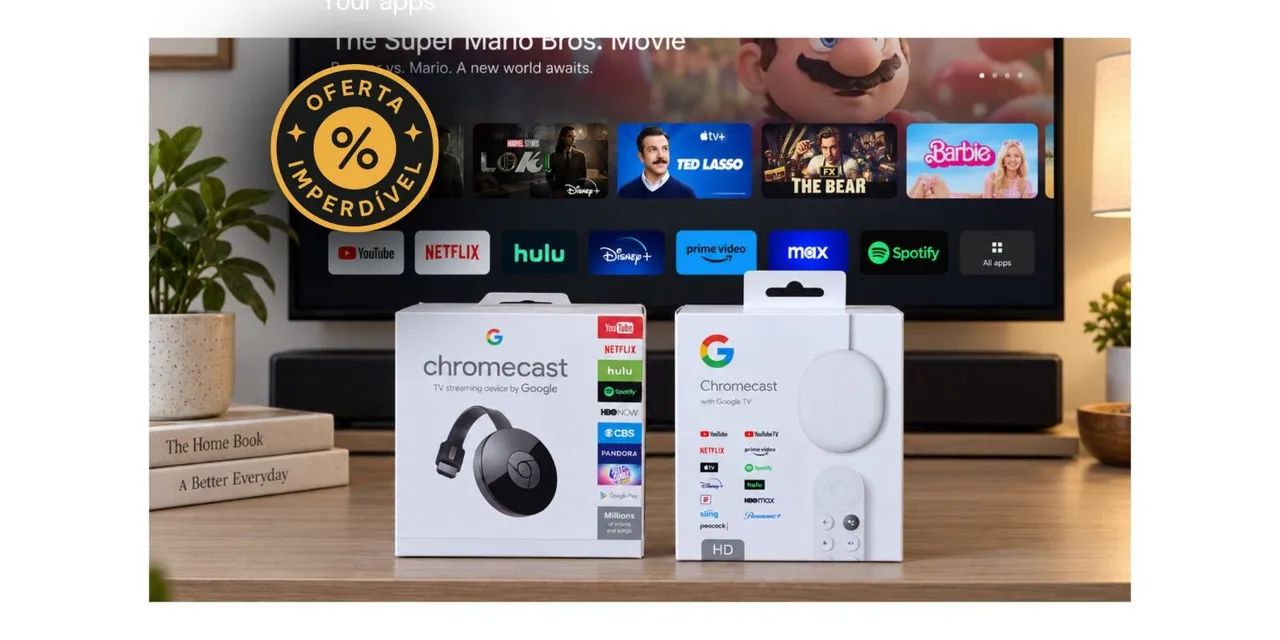 Chromecast Google - transforme sua TV em SMART!