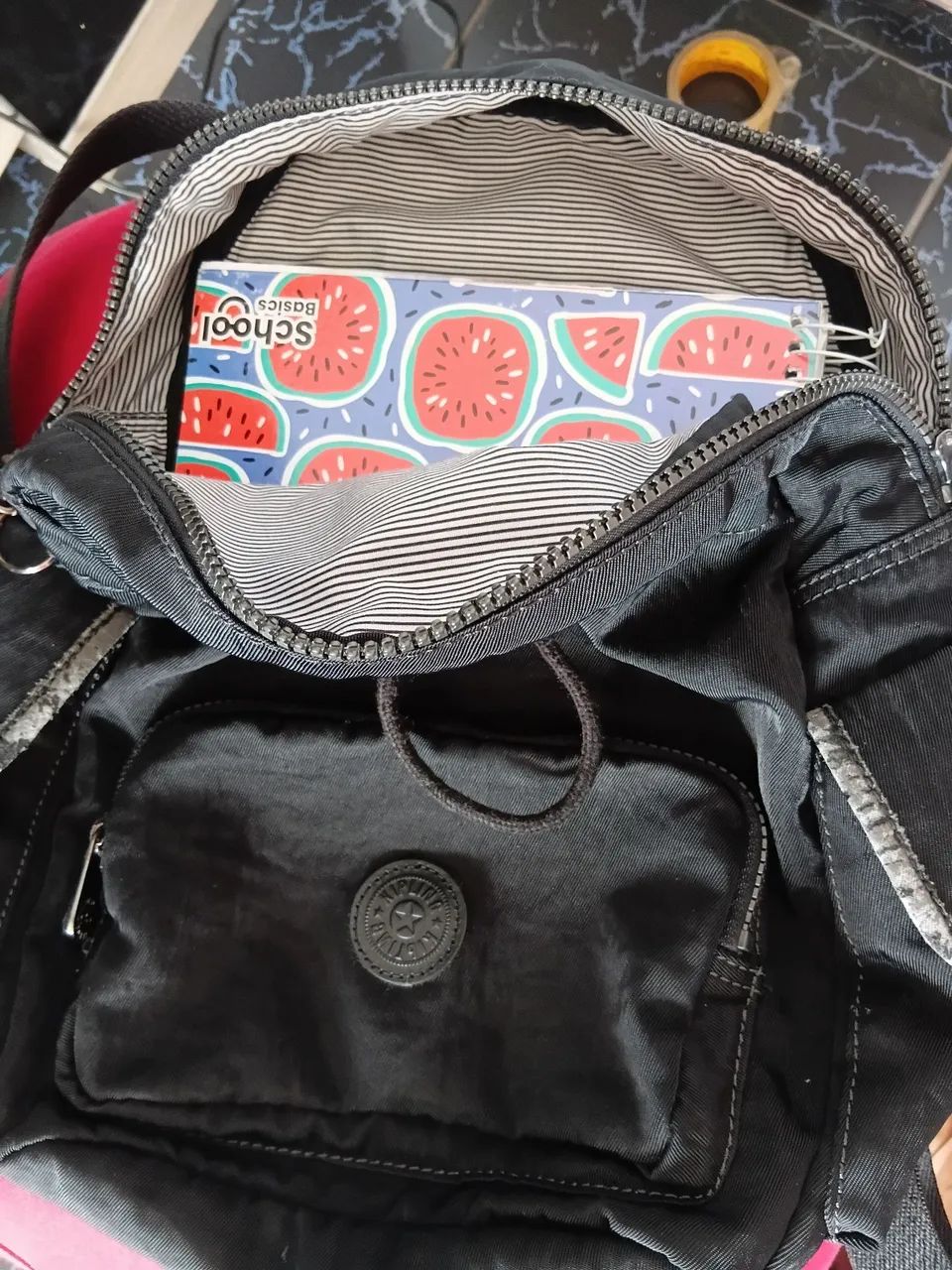 Mochila kipling original preta  - Foto 5