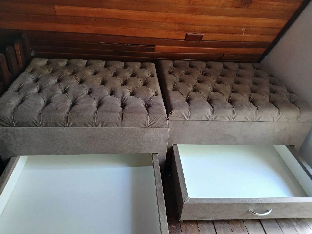 Cama solteiro baú 