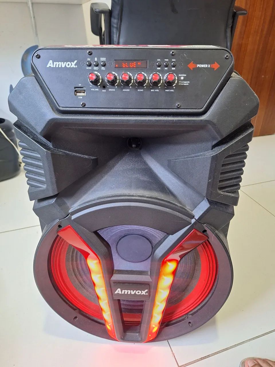 Caixa de som AMVOX Vulcano 700w RMS