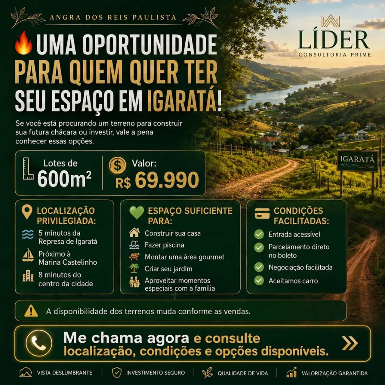 MORE PERTO DA REPRESA SEM FINANCIAMENTO!