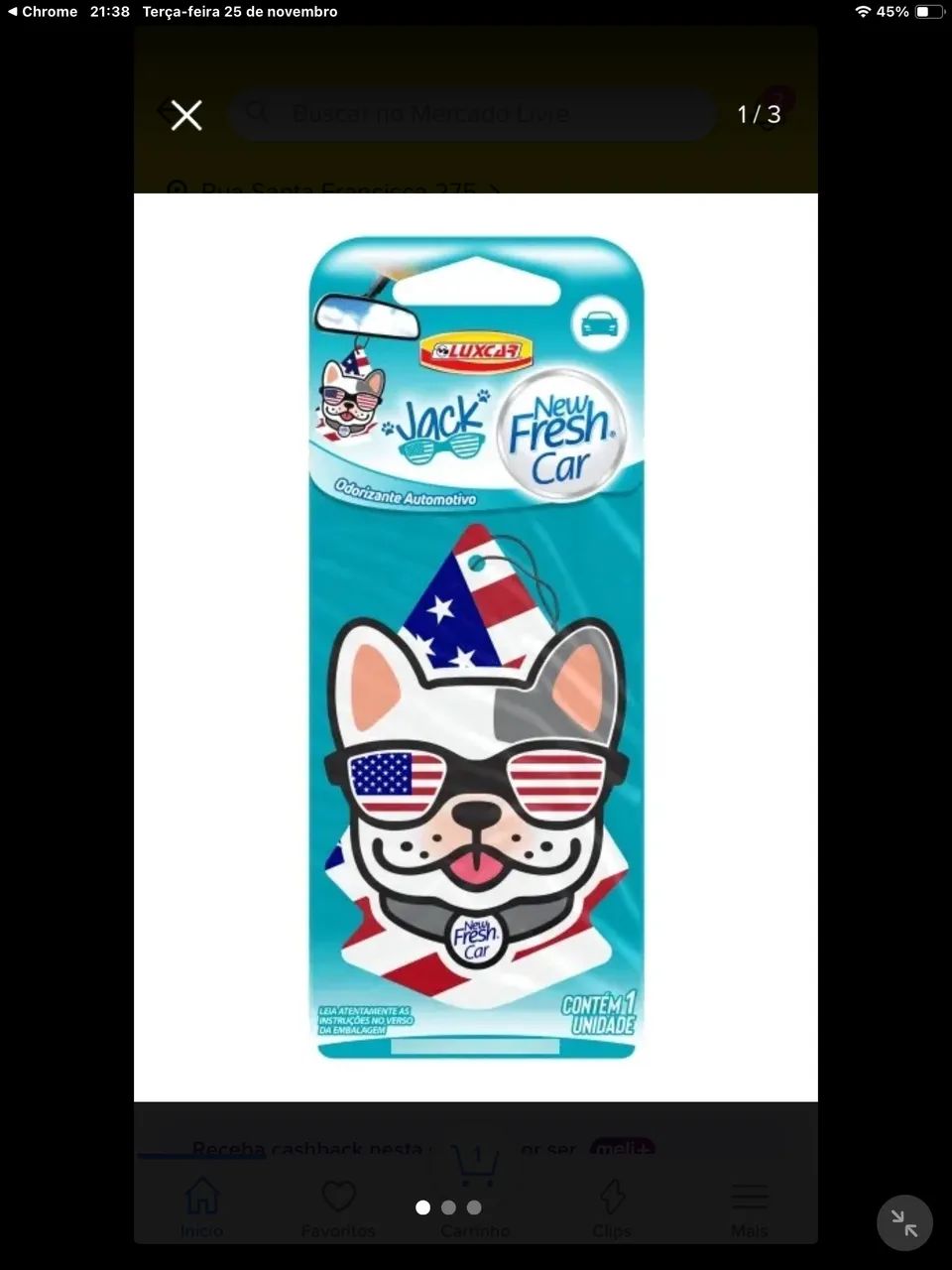 Kit 6 unidades perfume carro