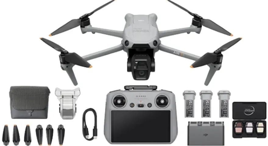 Dji Air 3s com tela combo fly more - LACRADO NACIONAL COM 1 ano de garantia DJI