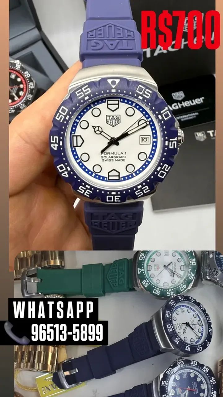 Relógio TAG HEUER F1 SOLARGRAPH PULSEIRA AZUL