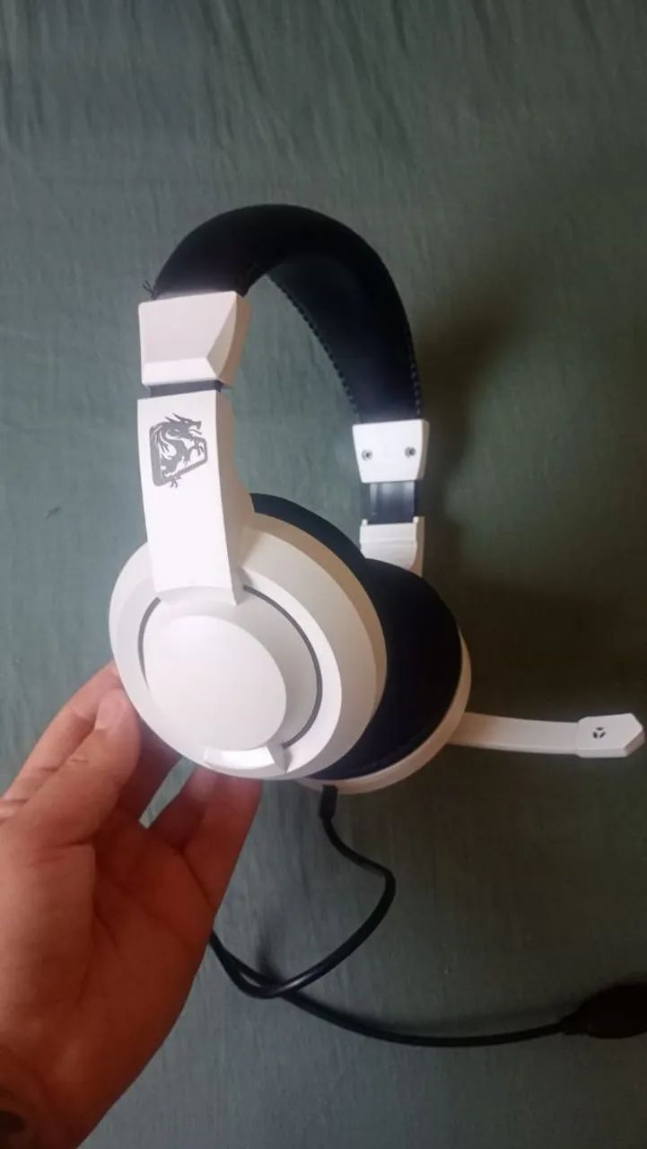 Headphone Redragon Branco e Preto - Foto 2