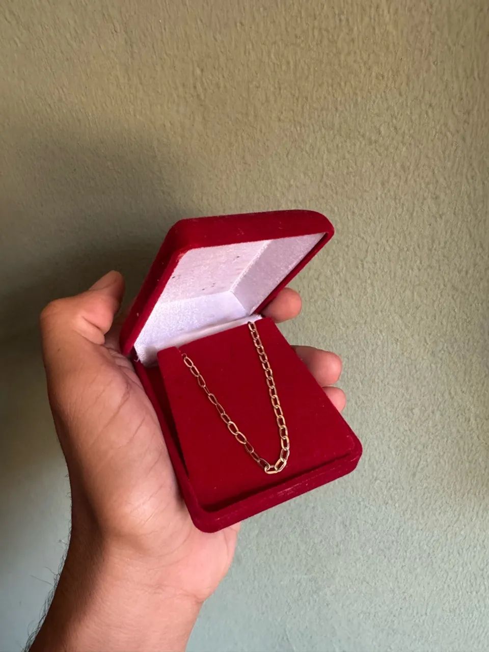 Corrente laminada ouro 