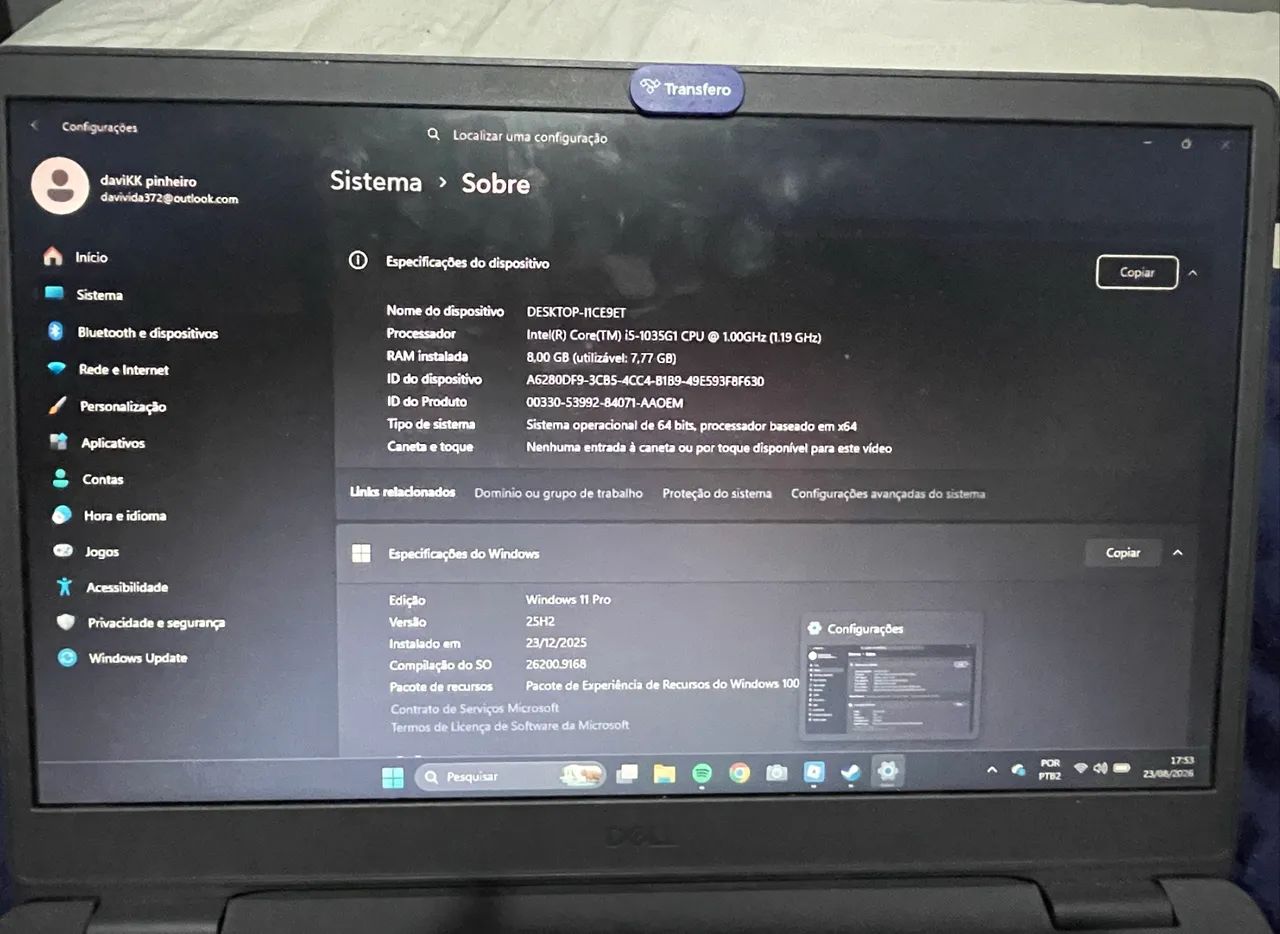 Notbook dell vostro + windows 11 pro - Foto 4