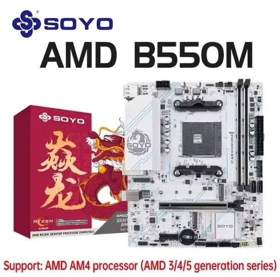 Placa Mãe Soyo B550M Branca