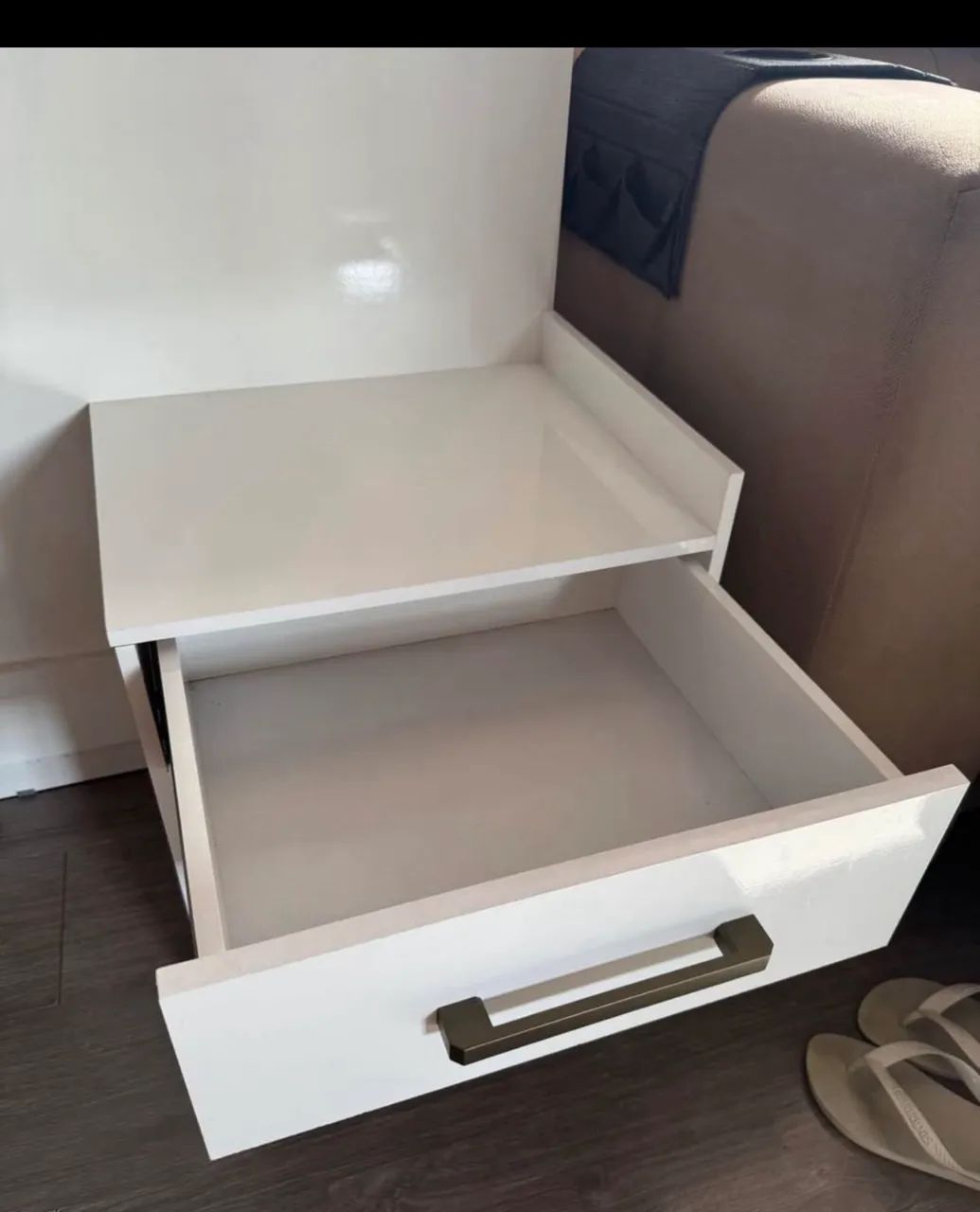 Cabeceira Solteiro Santos Andirá 148cm Havana Plus com Mesa de Cabeceira - Foto 3