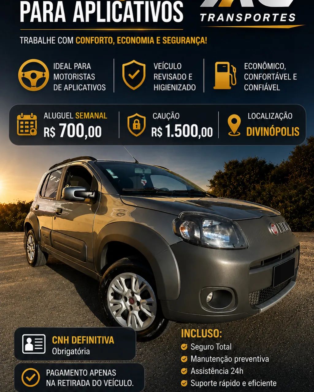 Disponível para locação 
