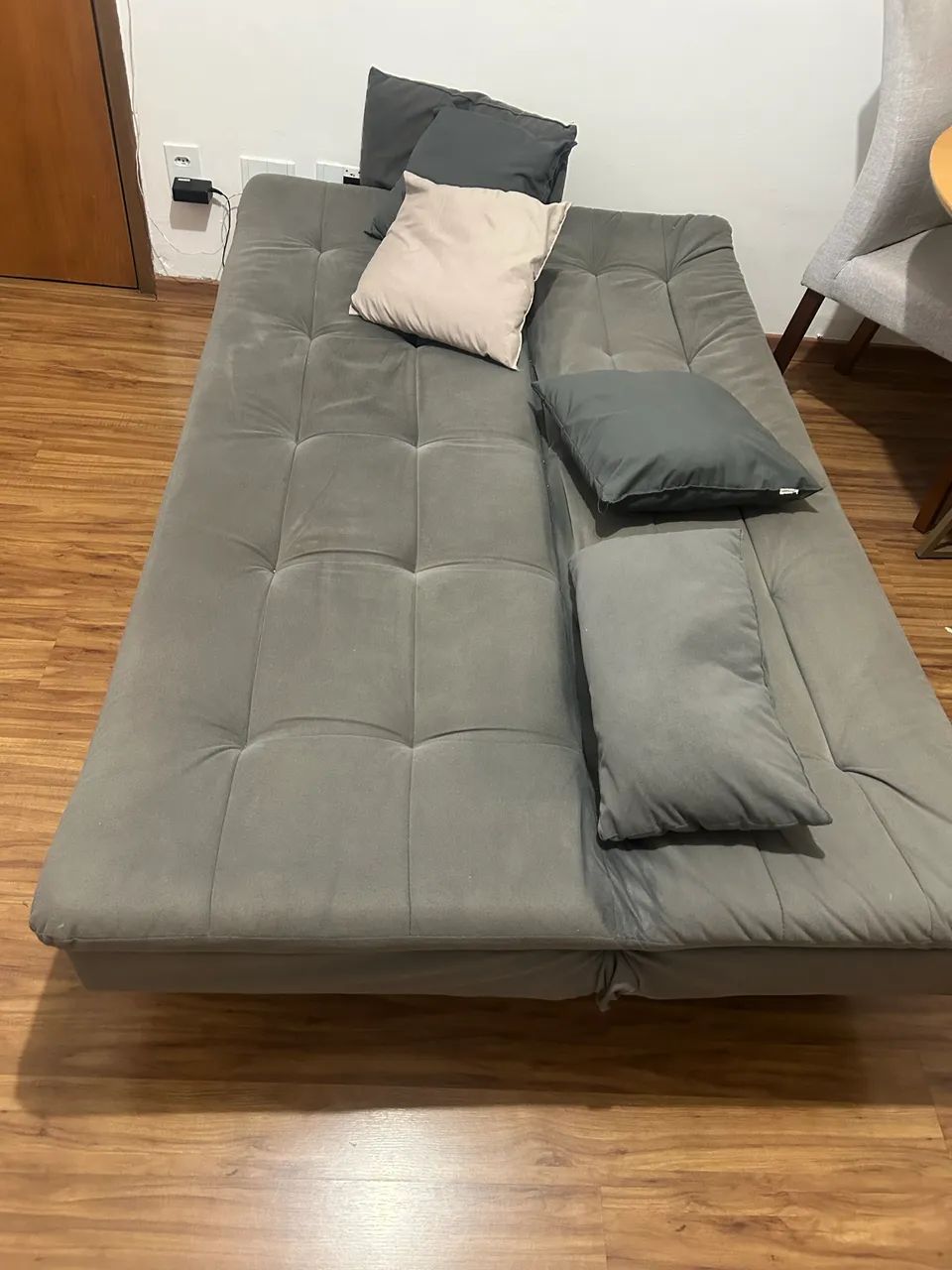 Sofá cama-cinza  - Foto 2