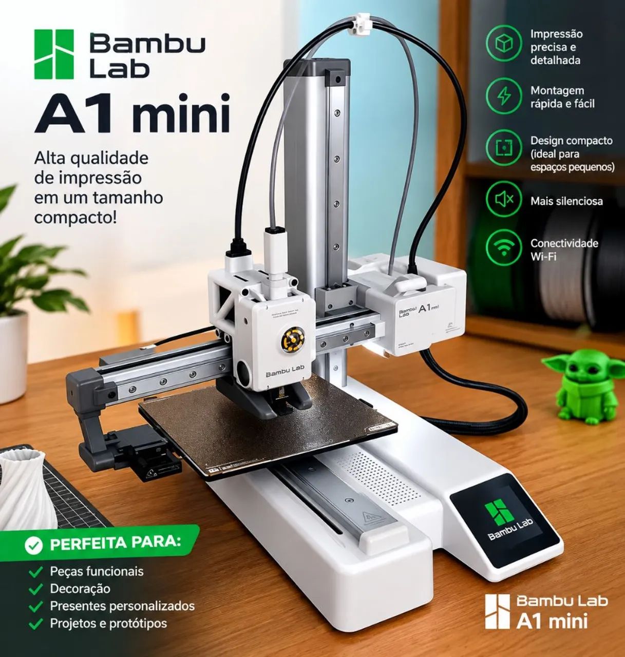 Impressora 3d A1 mini usada 