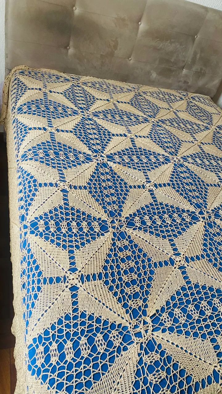 Colcha de crochê  para cama king ou Queem - Foto 2