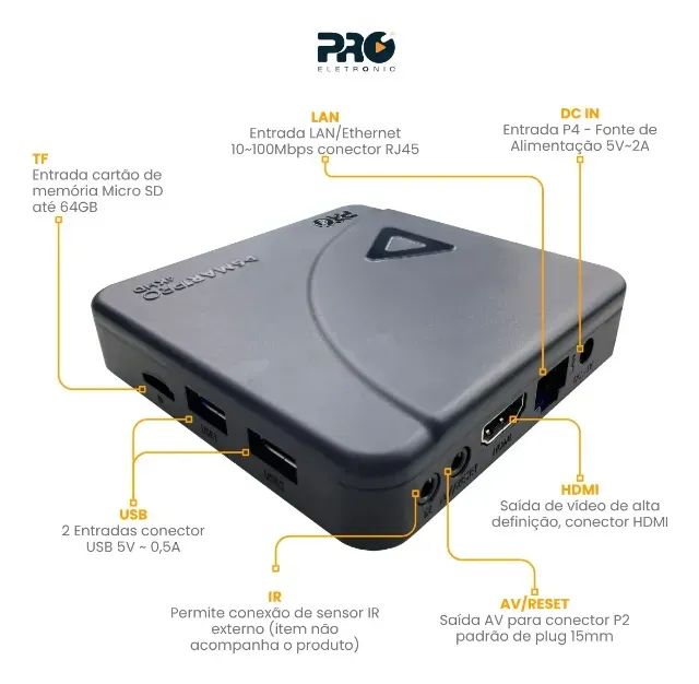 Smart Box SmartPro 4K HD - Usado (Sem Controle / Apenas Cabo) - Foto 2