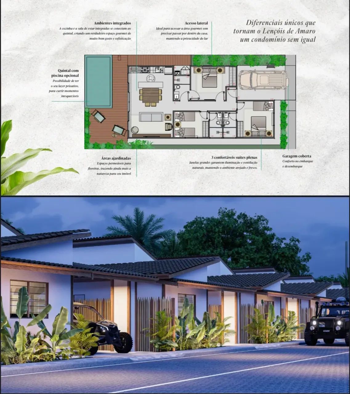 CASA CONDOMÍNIO EM SANTO AMARO COM 3 SUÍTES - Foto 4