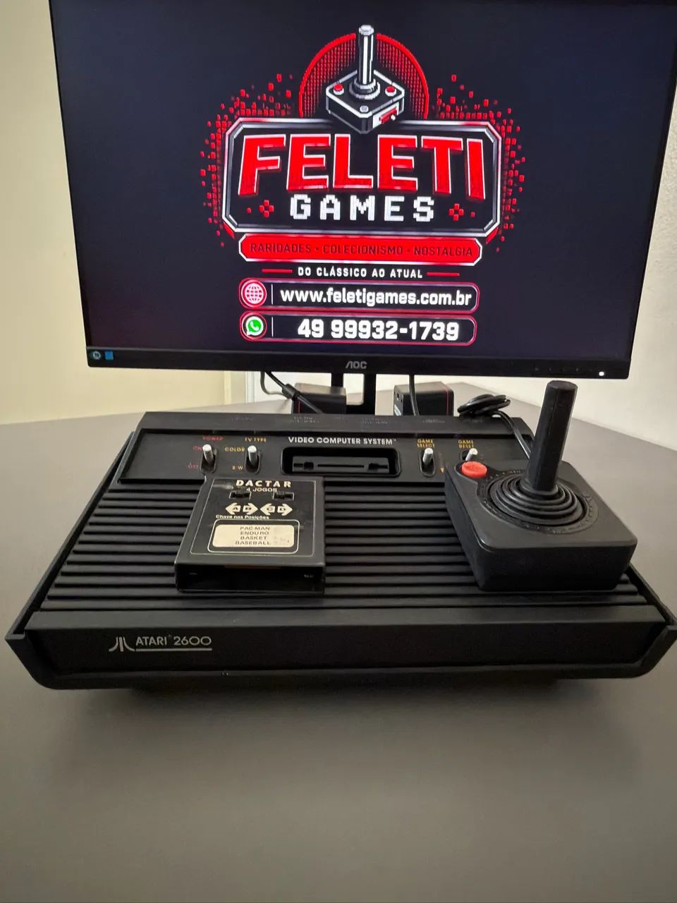 Atari 2600, Impecável. www.feletigames.com.br