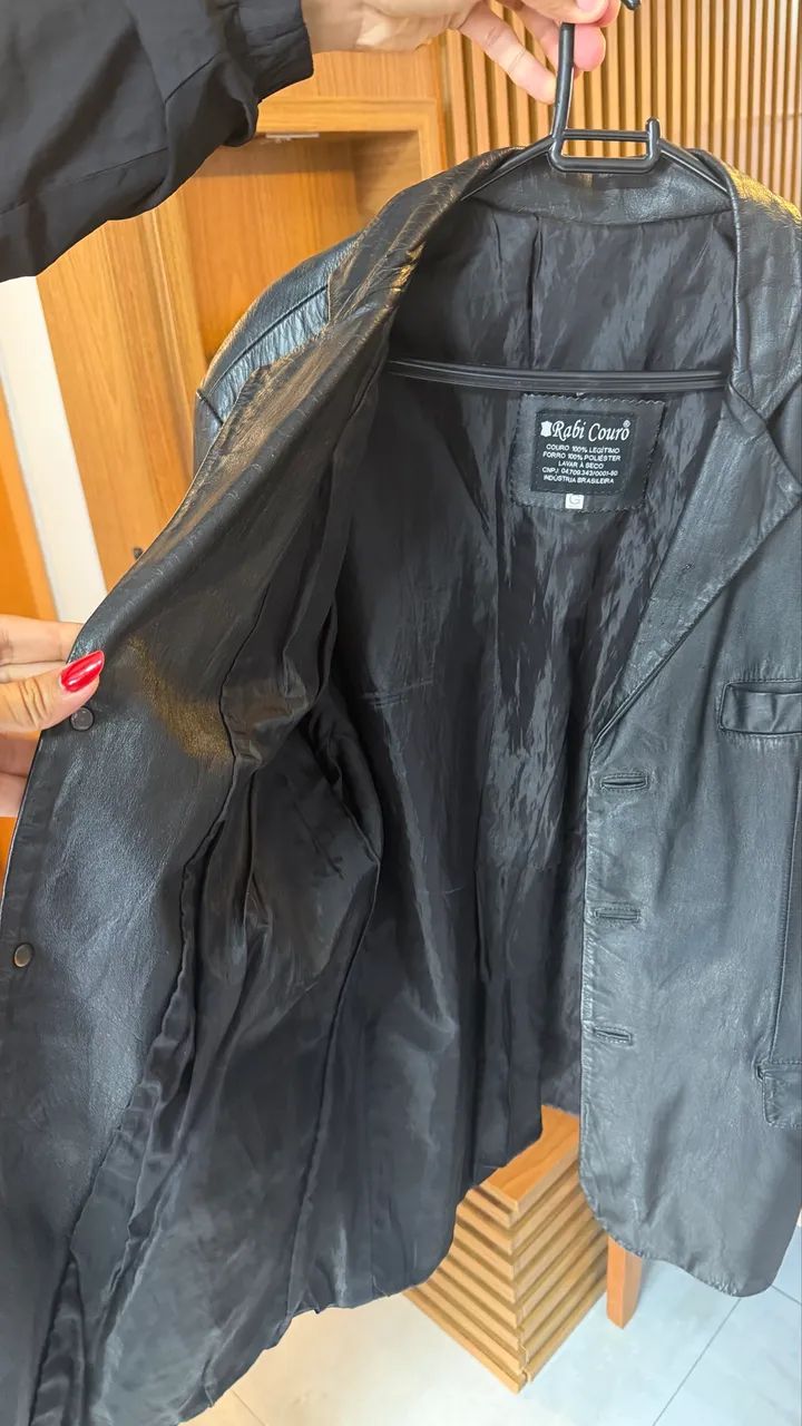 Vendo jaqueta de couro masculina  - Foto 3